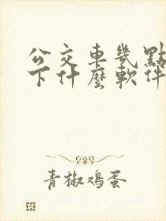 公交车几点到站下什么软件