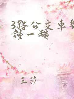 3路公交车几分钟一趟