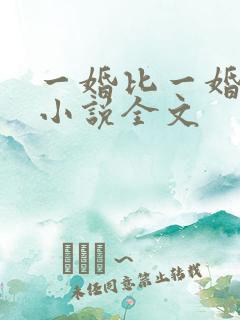 一婚比一婚还高小说全文
