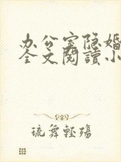 办公室隐婚免费全文阅读小说