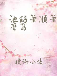 池的笔顺笔画怎么写