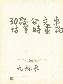 30路公交车到站实时查询