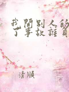 我开别人的车出了事故谁负责