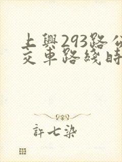 上兴293路公交车路线时间表