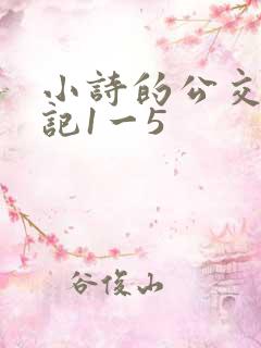 小诗的公交车日记1一5
