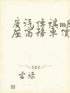 广汽传祺m8七座商务车价格