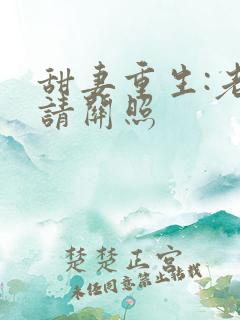 甜妻重生:老公请关照