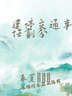 违停交通事故责任划分