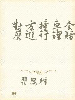 对方撞车全责怎么进行理赔赔偿