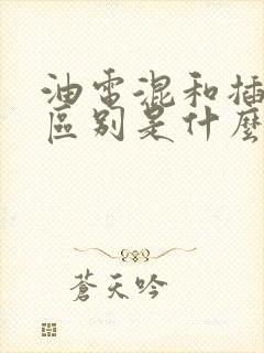 油电混和插混的区别是什么