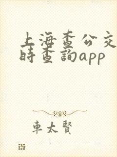 上海查公交车实时查询app