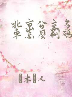 北京公交多人乘车怎么刷码
