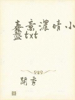 春意浓晴小说网盘txt