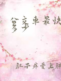 公交车最快时速多少