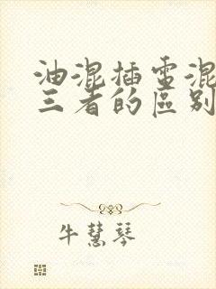 油混插电混增程三者的区别