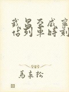 武昌至咸宁火车站列车时刻表