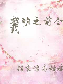黎明之前全集下载