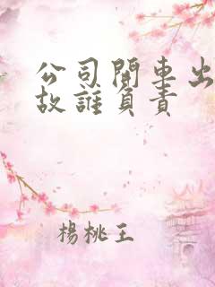 公司开车出了事故谁负责