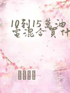 10到15万油电混合买什么车好