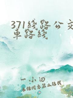 371线路公交车路线