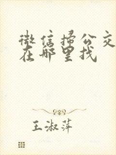 微信扫公交车码在哪里找