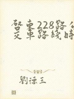 启东228路公交车路线时间表