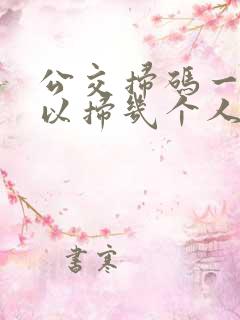 公交扫码一次可以扫几个人