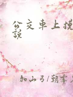 公交车上摸逼小说