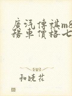 广汽传祺m8商务车价格七座车
