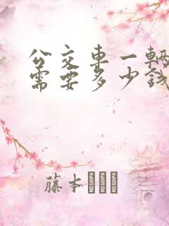 公交车一辆大概需要多少钱