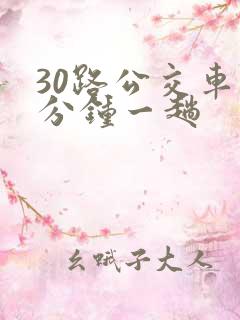 30路公交车几分钟一趟