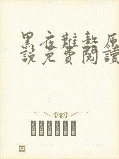 黑夜难熬原著小说免费阅读