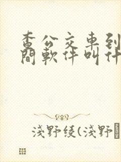 查公交车到站时间软件叫什么