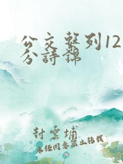 公交系列12部分诗锦