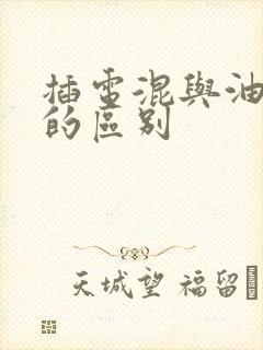 插电混与油电混的区别