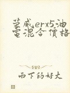 荣威erx5油电混合价格