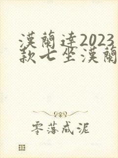 汉兰达2023款七坐汉兰达油电混合动力