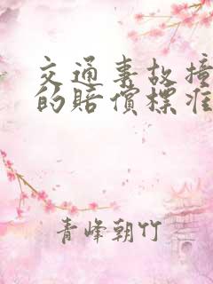 交通事故撞死人的赔偿标准