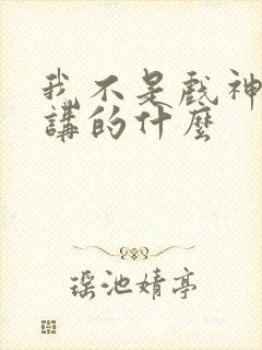 我不是戏神小说讲的什么