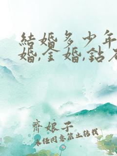 结婚多少年为银婚,金婚,钻石婚?