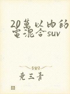 20万以内的油电混合suv