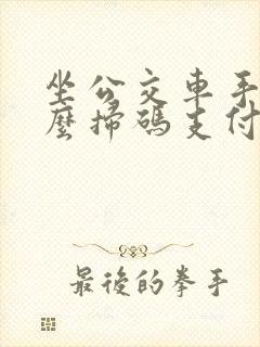 坐公交车手机怎么扫码支付
