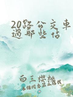 20路公交车经过哪些站
