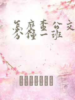 怎么查公交车几分钟一班