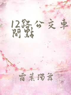 12路公交车时间点