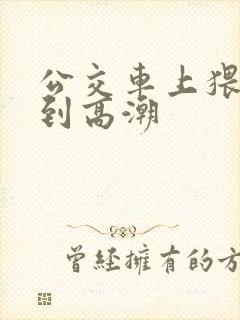 公交车上猥琐达到高潮
