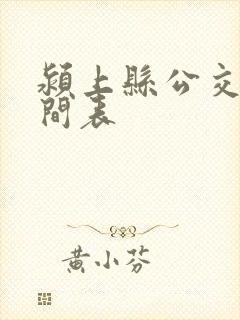 颍上县公交车时间表