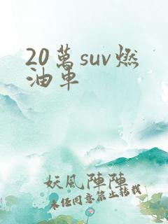 20万suv燃油车