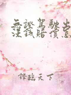 无证驾驶出车祸没钱赔偿怎么办
