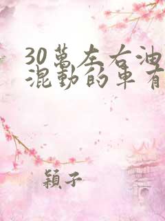 30万左右油电混动的车有哪些